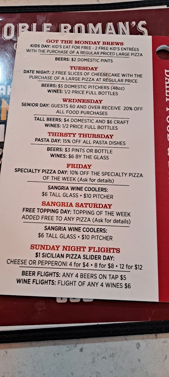 Noble Roman's Craft Pizza & Pub Menu-1